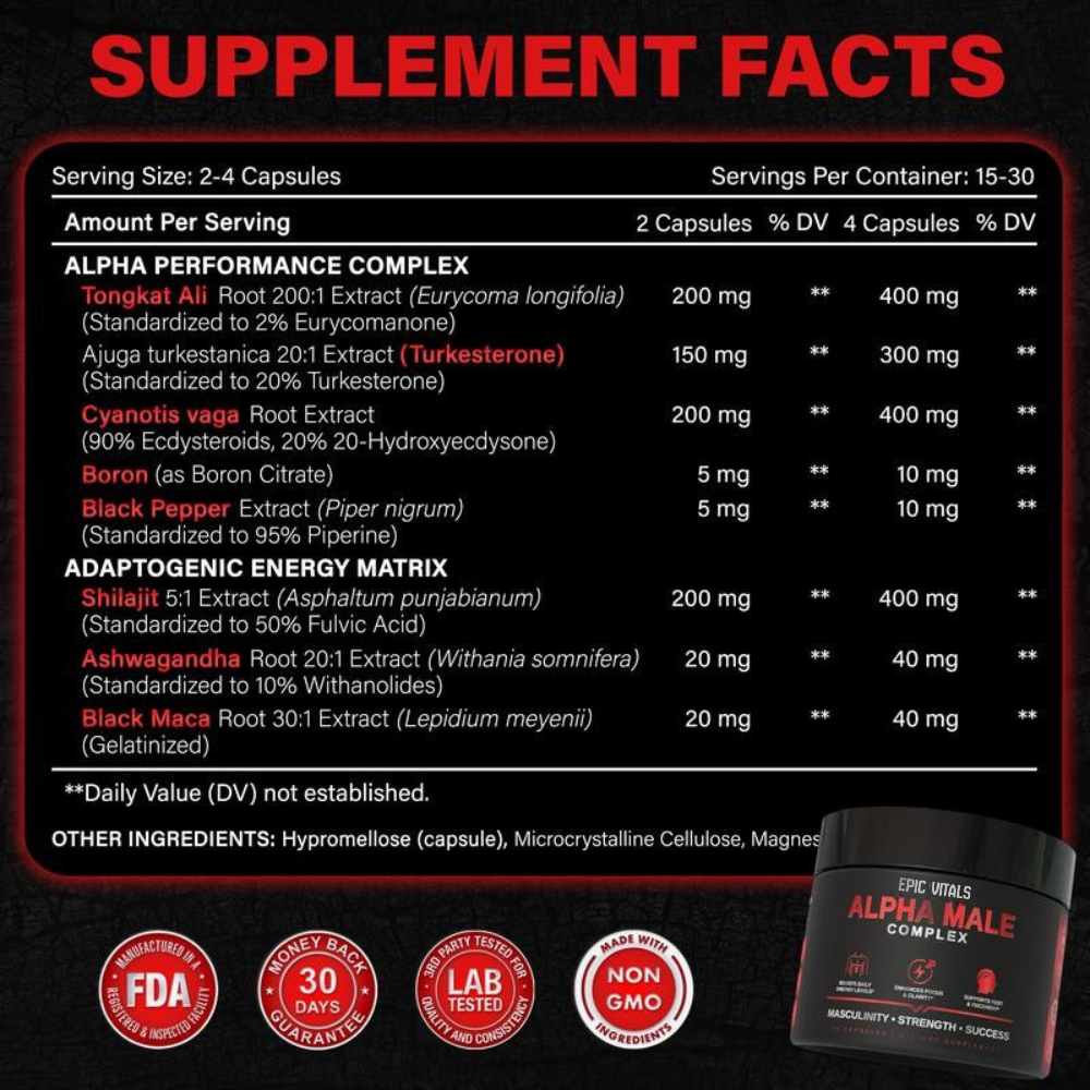 Alpha Male Complex | High-Potency Men's Performance