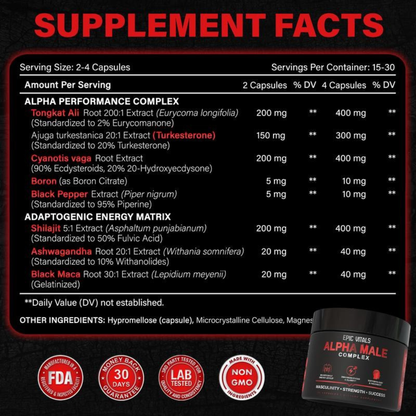 Alpha Male Complex | High-Potency Men's Performance